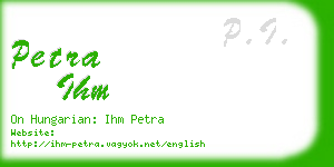 petra ihm business card